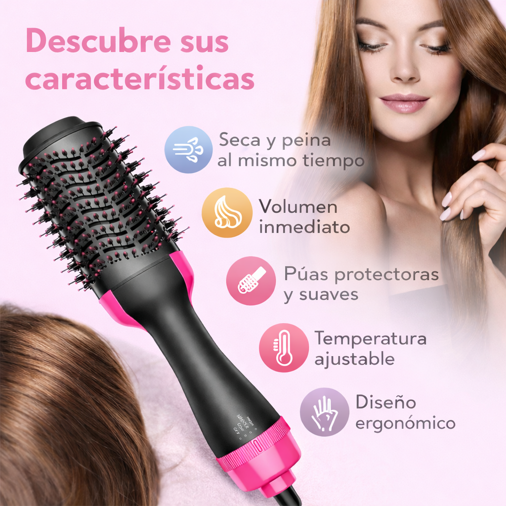 Cepillo secador y voluminizador Rosa