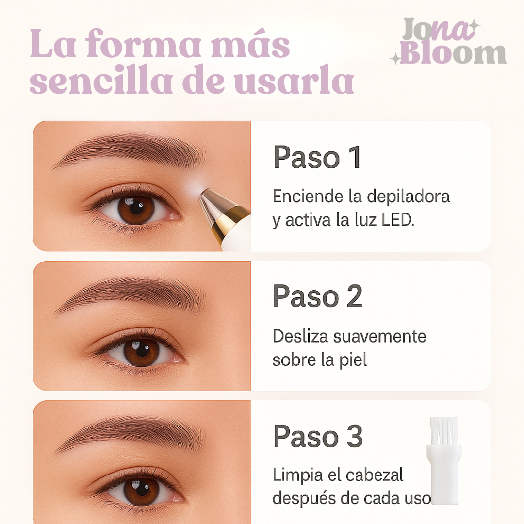 Depiladora facial de precisión con LED